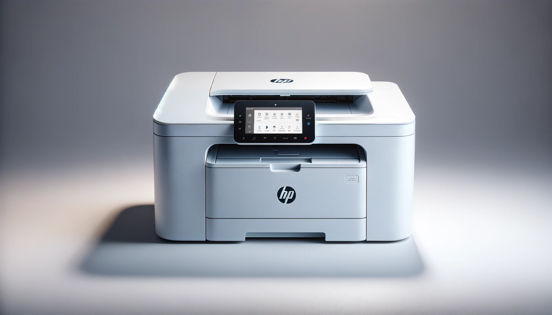 DALL·E-2024-06-10-16.48.50-A-high-resolution-product-photograph-of-the-HP-Color-LaserJet-Pro-4202dw-printer.-The-printer-has-a-white-body-with-a-navy-blue-front-panel.-It-is-pla