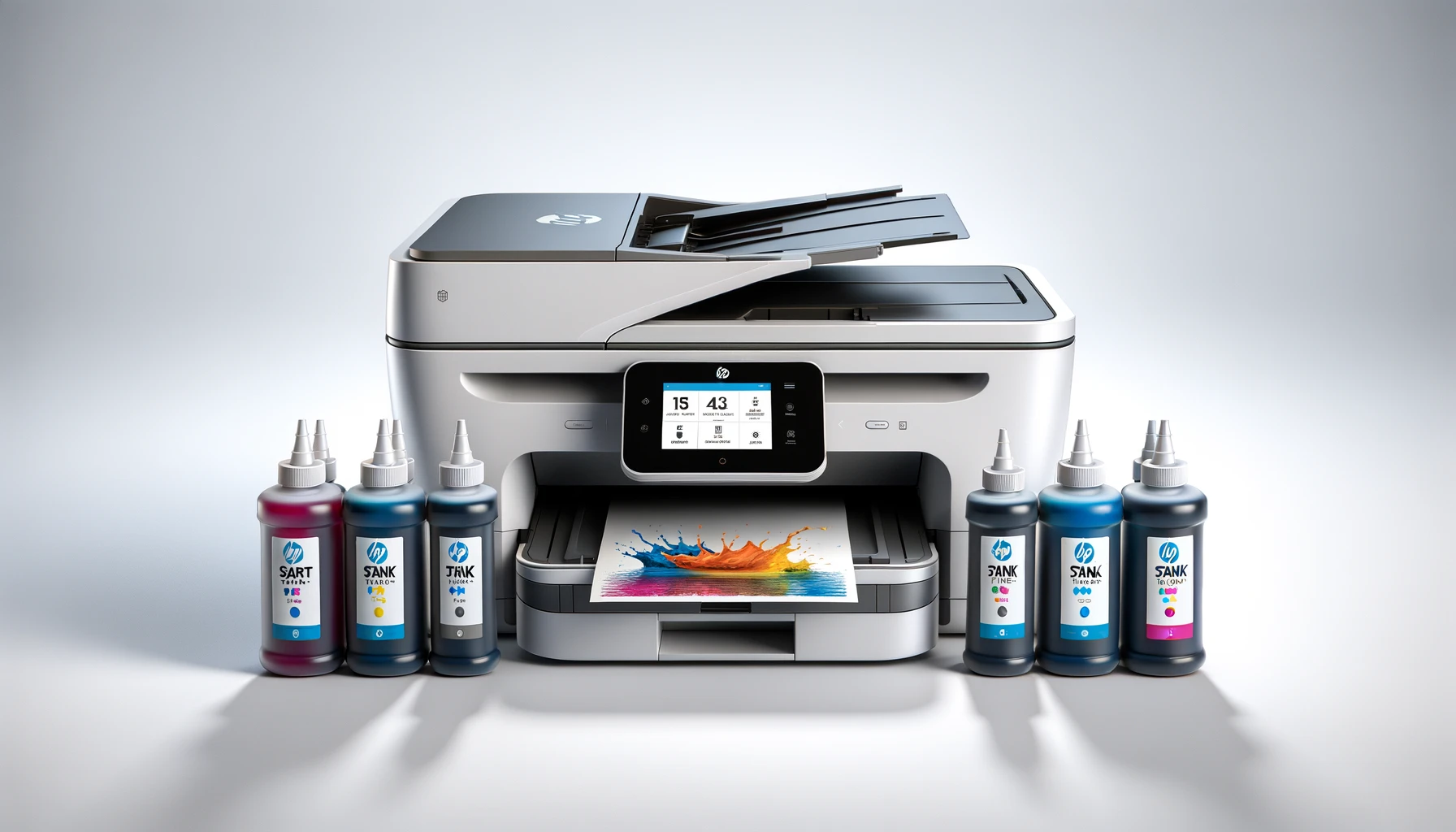 DALL·E-2024-06-11-11.10.15-A-high-resolution-product-photograph-of-the-HP-Smart-Tank-7305-All-in-One-printer.-The-image-should-clearly-showcase-the-printer-along-with-its-ink-bo