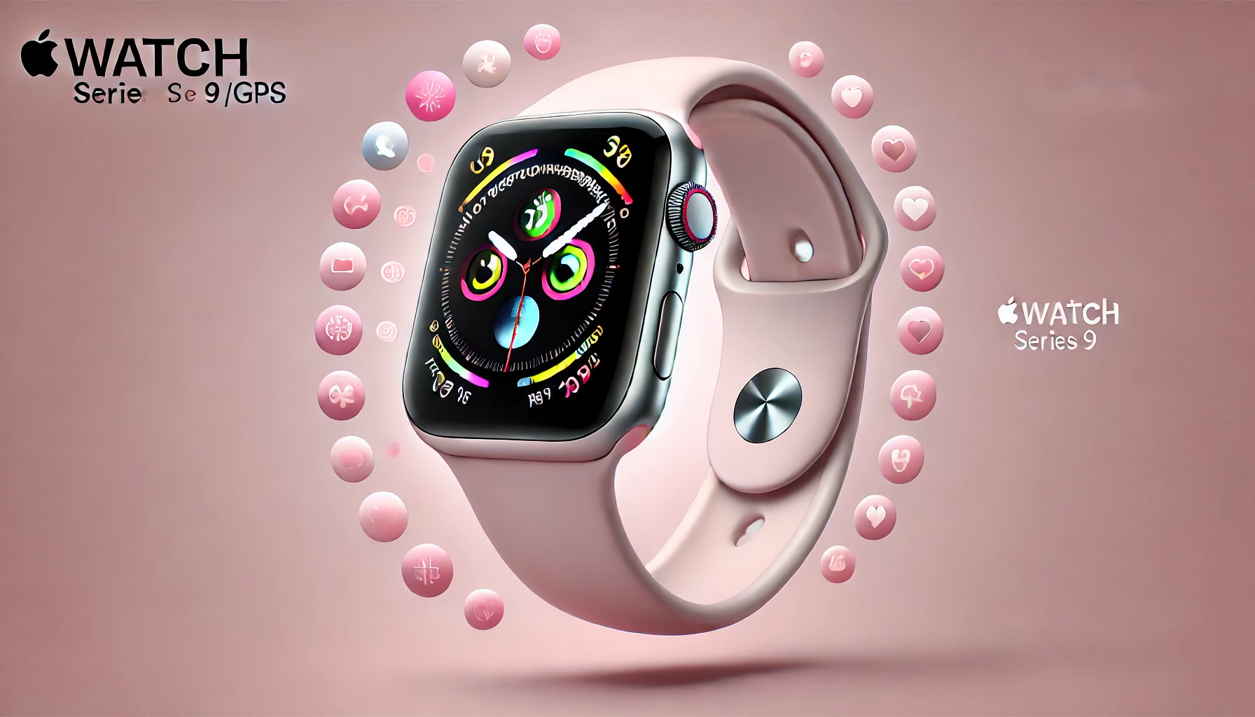 DALL·E-2024-07-13-01.24.29-An-Apple-Watch-Series-9-GPS-in-pink-aluminum-with-a-pale-pink-sport-band.-The-watch-displays-a-digital-watch-face-with-mostly-pink-colors-including