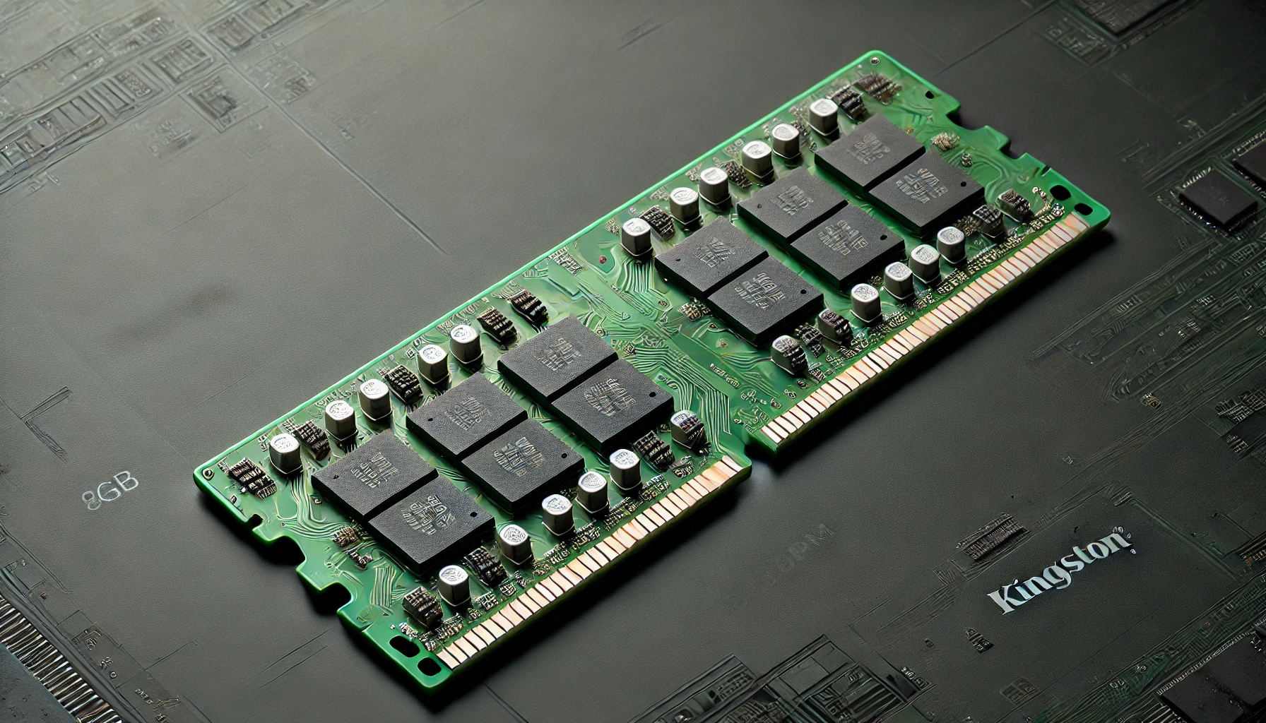 DALL·E-2024-07-15-13.43.43-A-Kingston-DDR3L-8GB-RAM-stick-in-SO-DIMM-format-with-204-pins.-The-RAM-stick-is-green-with-black-memory-chips.-Image-in-16_9-format-and-FullHD-resol