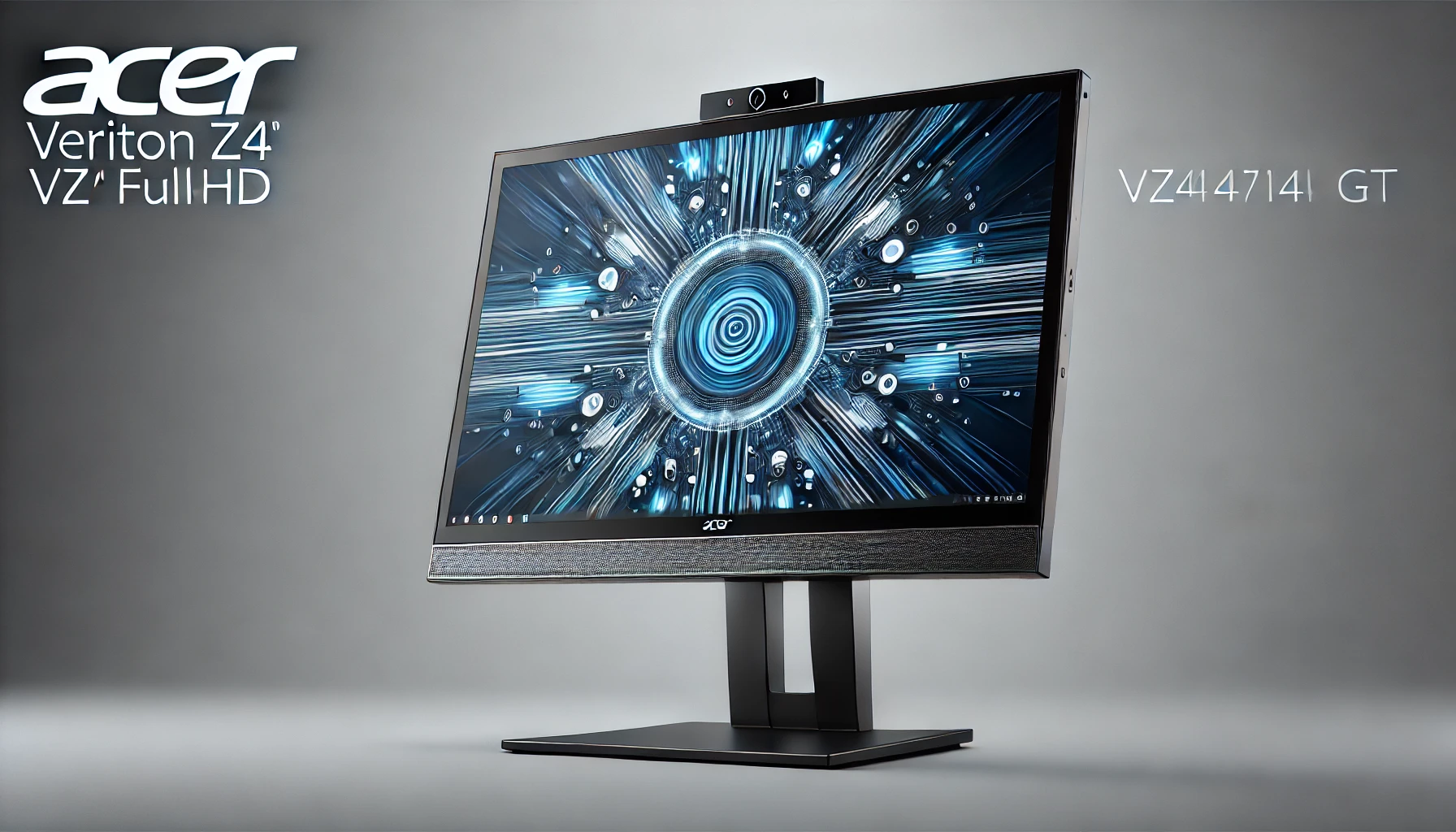 DALL·E 2024-07-23 13.17.34 - Create a 16_9 FullHD image of an Acer Veriton Z4 VZ4714GT all-in-one computer. The computer should have a 23.8-inch LED screen with an all-in-one desi