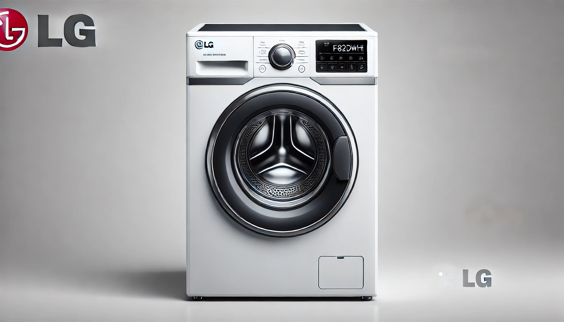 DALL·E 2024-07-24 22.32.37 - High-resolution image of an LG washing machine, model F82D13WHS, in white color with front loading. The image should show the washing machine from a t