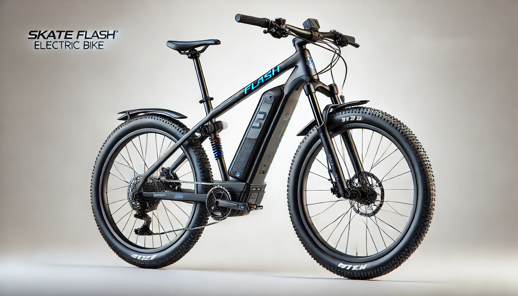 DALL·E 2024-09-02 16.36.02 - Image of a Skate Flash electric bike, model MTB SK Duster, with 27.5-inch wheels. The bike is designed to reach a maximum speed of 25 km_h. It feature