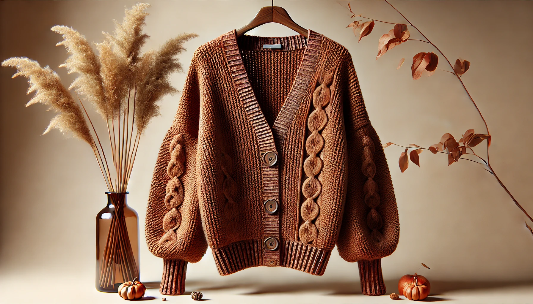DALL·E 2025-02-18 18.06.19 - A realistic digital rendering of a women's knit cardigan named 'Poésie Marine'. The cardigan is crafted from thick, textured knit fabric, providing wa