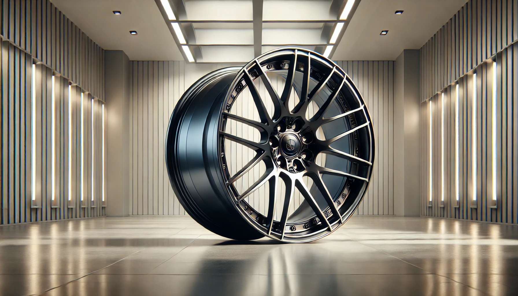DALL·E 2025-02-25 17.13.19 - A high-quality 17-inch aluminum alloy wheel with a premium and dynamic design. The rim has a glossy black finish with an aggressive and refined look,