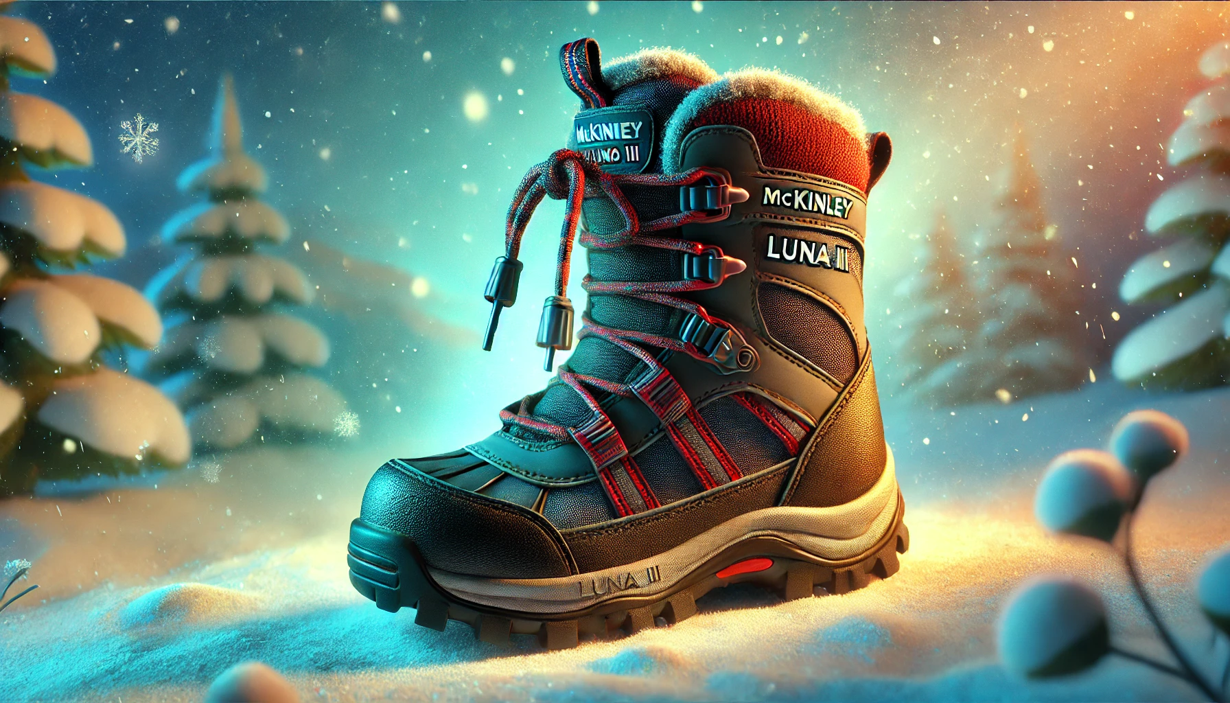 DALL·E 2025-02-27 13.33.08 - A high-quality digital rendering of the McKINLEY Luna III children's snow boots, designed for warmth and protection in snowy conditions. The boots fea