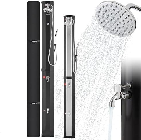 Découvrez les AREBOS Solar Shower :​ l'innovation ultime pour vos douches en plein air !