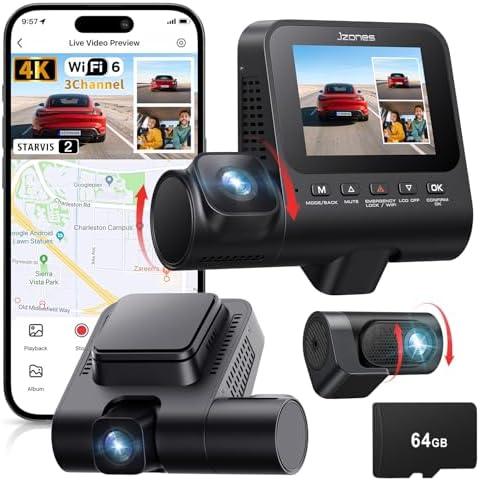 Triple Protection : 3 Dashcams 4K, WiFi, GPS – Ne Ratez plus Rien !