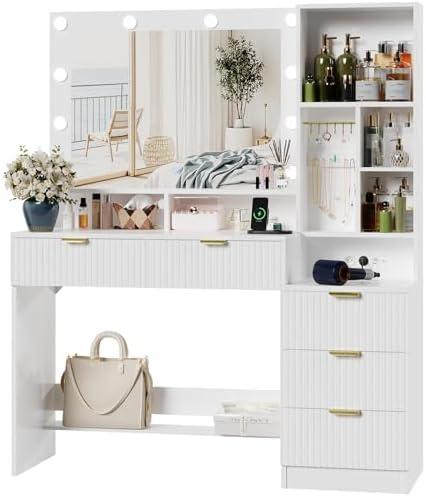 Découvrez les secrets de beauté des tables de maquillage avec miroir LED intégré, pour un dressing moderne et fonctionnel