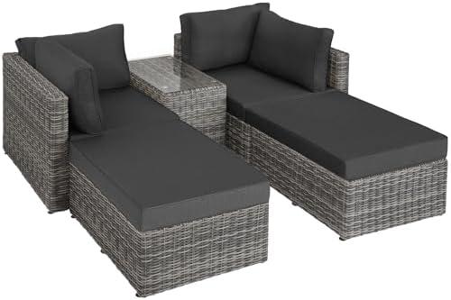 Transformez votre balcon en oasis de luxe avec notre sélection de mobilier de jardin tectake en résine tressée et aluminium!