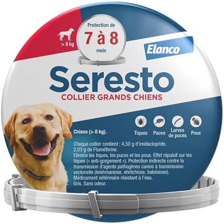 Protégez vos animaux de compagnie contre les puces et les tiques pendant 7-8 mois avec les colliers Seresto – Ne manquez pas cette protection longue durée !