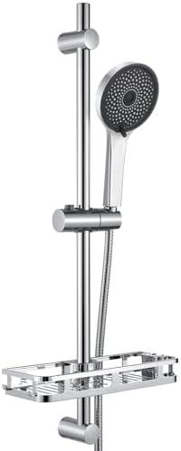 Découvrez nos douches de rêve: colonne de douche Auralum 5 jets + barre réglable inox 700mm VS kit complet avec robinet et colonne ajustable 85-145cm, des indispensables pour une salle de bain de luxe!