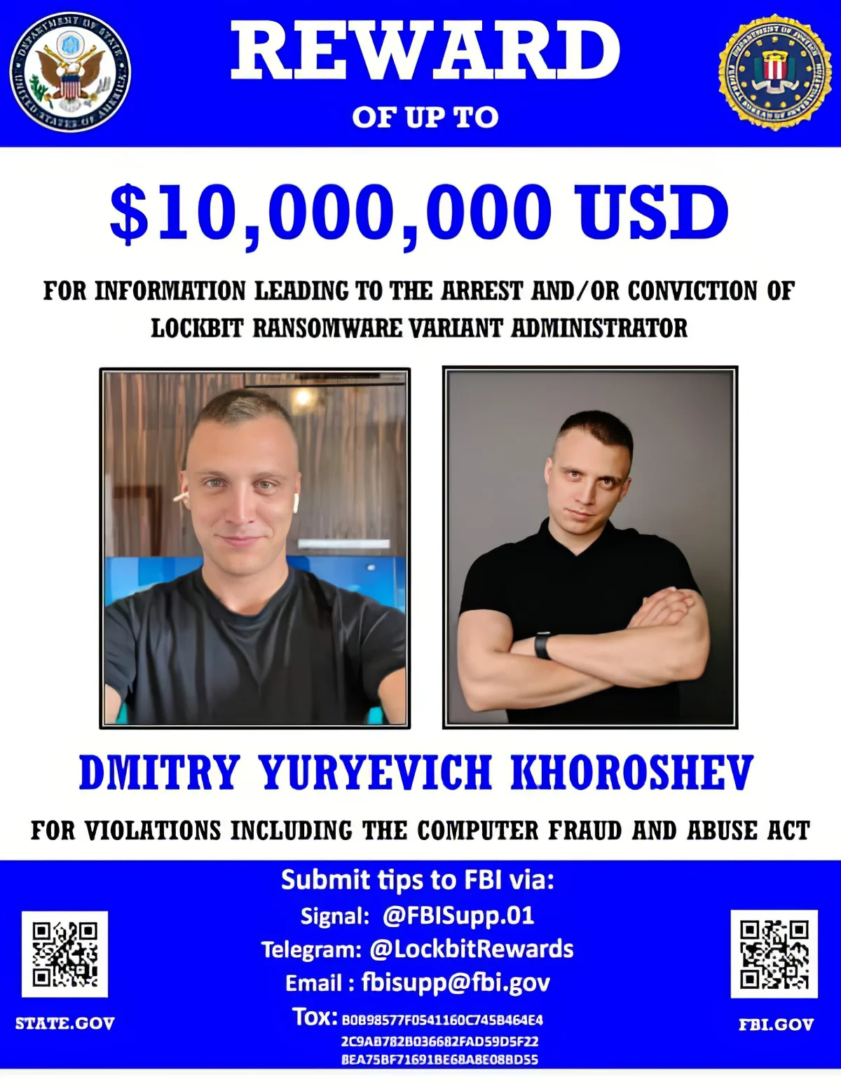 Le Leader Du Groupe Pirate Lockbit Dmitry Yuryevich Khoroshev
